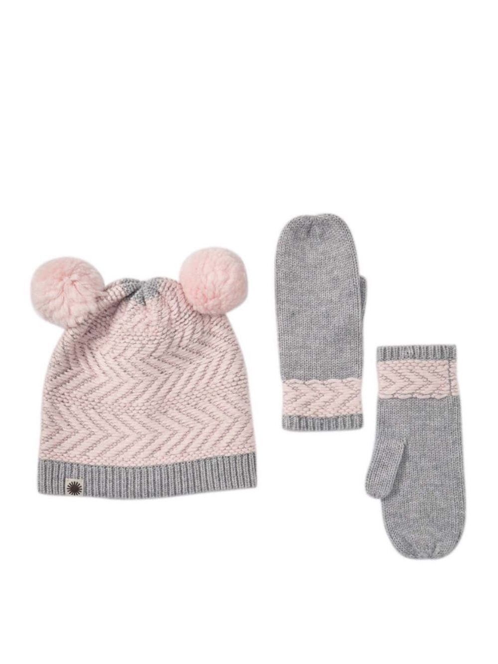 𝅺ugg Pom pom hat and mitten set